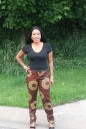 Fikemi Skinny or Bootcut Ankara Pants with Ankle Zippers